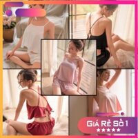 Bộ ngủ lụa satin Quảng Châu - sx145 - đồ bộ ngủ sexy phi lụa - CAMLUU99