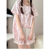 Bộ ngủ pijama hoạt hình hellokitty bộ cộc tay