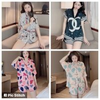 Bộ ngủ pijama lụa Victoria form từ 40/58kg