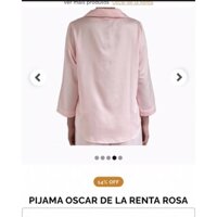 Bộ ngủ PIJAMA oscar de la renta rosa vnxk