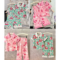 Bộ ngủ pizama áo cộc quần dài bé gái (18-45kg)