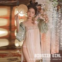 Bộ Ngủ Sexy Cosplay Cổ Trang Trung Quốc Hán Phục Cổ Trang Trung Quốc Bigsize Đồ Ngủ Sexy Kèm Áo Choàng Xuyên Thấu Xẻ Tà Gợi Cảm Quyến Rũ