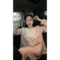 bộ ngủ tiểu thư , bộ ngủ chất thô đũi hoạ tiết hoa nhí hồng qccc dành cho nữ by mộc bikini