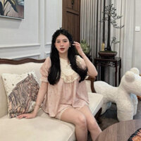 bộ ngủ tiểu thư , bộ pijama thô đũi hoạ tiết hoa nhí QCCC hàng hè dành cho nữ CỘC ĐÙI by mộc bikini