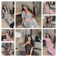 Bộ ngủ tiểu thư tay phồng chất vải luan mango cao cấp