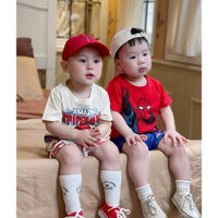 Bộ người nhện super man cho bé trai chất cotton