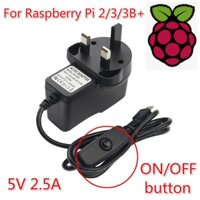 Bộ nguồn 5V 2.5A có nút chuyển đổi Micro USB cho Raspberry Pi 2 / 3 / 3B +