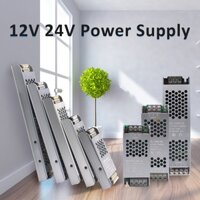 Bộ nguồn chuyển mạch Bộ nguồn cho dải đèn LED AC110V 220V sang DC 12V 24V Volt LED Driver 60w 100w 200w 300w 400w Trình điều khiển dải đèn LED HJG