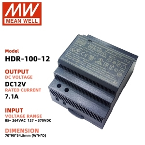 Bộ nguồn Meanwell HDR-100-12 (100W/12V/7.1A)