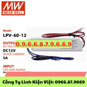 Bộ nguồn Meanwell LPV-60-12 (12V/60W/5A)