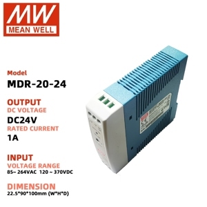 Bộ nguồn Meanwell MDR-20-24 (20W/24V/1A)