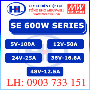 Bộ nguồn Meanwell SE-600-36 (600W/36V/16.6A)