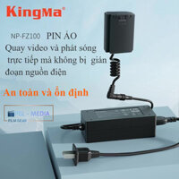 Bộ nguồn pin ảo kingma NP-FW50, NP-FZ100, pin giả phát sóng trực tiếp nguồn điện liên tục