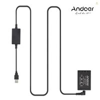 Bộ nguồn USB Andoer DR-E12 Bộ ghép nối DC Pin giả Thay thế pin LP-E12 bằng Bộ chuyển đổi USB DC Cáp nguồn Đầu vào USB đơn Tương thích với Canon EOS M M2 M10 M50 M100 M200 C