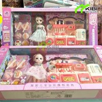 Bộ nhà bếp cho bé, búp bê barbie đồ chơi 998-7 cao cấp