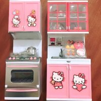 Bộ Nhà Bếp Hello kitty cho bé  - Chất liệu: Nhựa  - Chi tiết: bếp, lò vi sóng, tủ bát, tủ đồ, bồn rửa bát  - Sử dụng: bộ