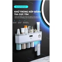 Bộ Nhả Kem Đánh Răng, Hộp Đựng Bàn Chải Đánh Răng, Kệ Để Bàn Chải Tự Động Khử Trùng UV, Giá Treo Bàn Chải