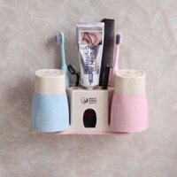 Bộ nhả kem đánh răng lúa mạch 2 cốc