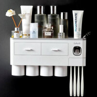 Bộ Nhả Kem Đánh Răng Tự Động, Kệ Để Đồ Phòng Tắm, Hộp Đựng Bàn Chải Cao Cấp ghgay