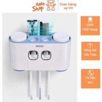 Bộ nhả kem đôi tự động ecoco 4 cốc,kệ nhả kem đánh răng ECO đa năng tiện lợi