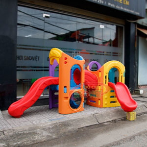 Bộ nhà leo cầu trượt 2 khối LA-06