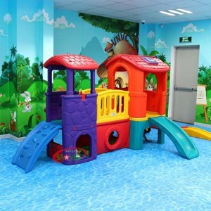 Bộ nhà leo cầu trượt 2 khối LA-06