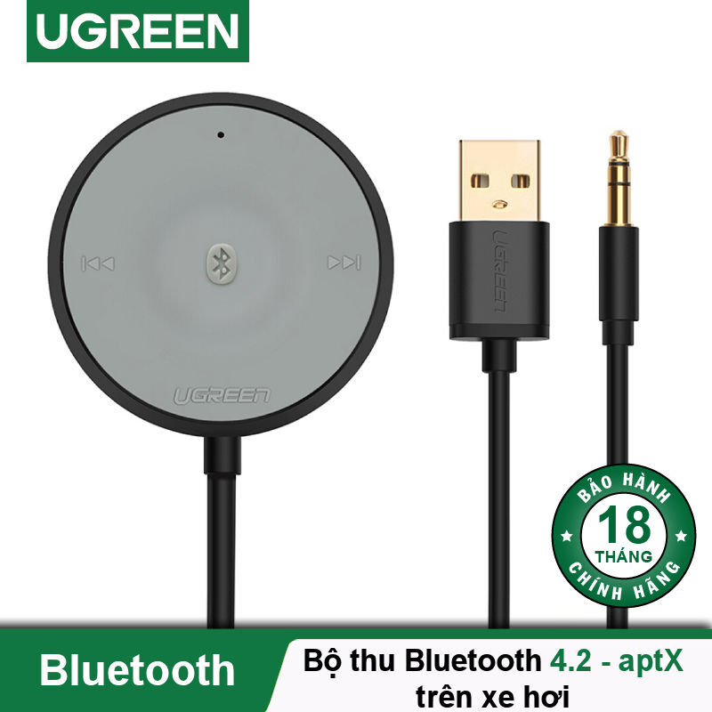 Bộ nhận âm thanh Bluetooth trên xe hơi 4.2 hỗ trợ APTX Ugreen CM124 (40760)