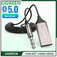 Bộ nhận Bluetooth 5.0 Ugreen CM309 chính hãng, dành cho xe hơi hoặc loa không thu được blutetooth