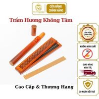 Bộ Nhang Trầm Hương Không Tăm hộp gỗ Mộc Nguyên Hương, mùi thơm dịu, thư giản, giải stress, 80 cây