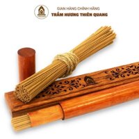 Bộ Nhang Trầm Không Tăm Cao Cấp [Khay Gỗ + Ống Gỗ]