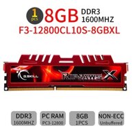 Bộ Nhớ G.SKILL Ripjaws X 8GB DDR3 1600MHz PC3-12800U F3-12800CL10S-8GBXL