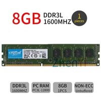 Bộ Nhớ RAM 8GB DDR3L 1600MHz 1.35V PC3L-12800U 2Rx8 240Pin DIMM Cho Máy Tính