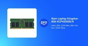 Bộ Nhớ RAM Laptop Kingston 8GB DDR4 3200Mhz KCP432SS8/8