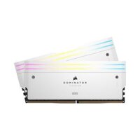 Bộ nhớ RAM PC Corsair DDR5 6000MT/s 32GB 2x16GB DIMM XMP 3.0 DOMINATOR TITANIUM White Heatspreader RGB LED 1.4V - WHITE