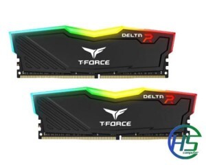 Bộ nhớ trong Ram DDR4 Team 32G/3000 T-Force Delta RGB (2x 16GB) (Đen)