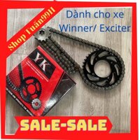 Bộ nhông sên dĩa 10li hiệu YK dành cho xe Winner 150 / Exciter 150/ Ex 135-Jupiter RC