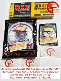 Bộ Nhông Sên Dĩa DID Mặt Trời Xe Wave RS - Wave S110 - Wave RSX110 - Future Neo - Future 125