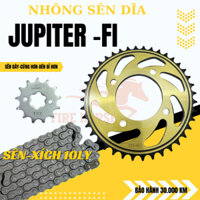 Bộ Nhông Sên Dĩa JUPITER FI Thương Hiệu Fire Horse Dĩa Vàng Đen Sên 10ly
