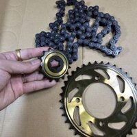 Bộ nhông sên dĩa Sirius Jupiter Đời chế cơ ( sử dụng phanh cài ở  nhông nhỏ) / hãng TháiLan.