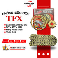 Bộ Nhông Sên Dĩa TFX 150 Full Vàng Thương Hiệu Fire Horse Cao Cấp