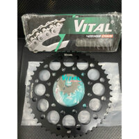 Bộ Nhông Sên Dĩa TFX 150 /FZ 150i Nhông 15T Dĩa 48T 49T Sên 10Li Chính Hãng VITAL