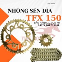 Bộ Nhông Sên Dĩa TFX 150 Thương Hiệu Fire Horse Cao Cấp