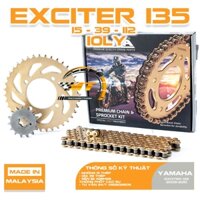 Bộ nhông sên dĩa vàng chính hãng Tora dành cho xe Exciter 135 2009 2010