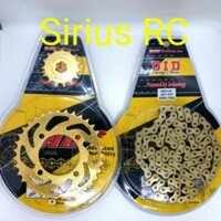 Bộ Nhông sên dĩa , xích vàng DID vỹ dành cho dòng xe  Sirius xăng cơ , sirius fi