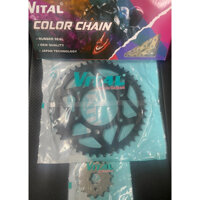 Bộ nhông sên dĩa yamaha R15-V2, TFX -15-46-47 và sên 428LO oring 132L Vàng - Chính Hãng VITAL