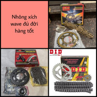 Bộ nhông xích xe wave 110 50cc nhỏ 100 rs alpha s100 blade s110 nsd sên dĩa