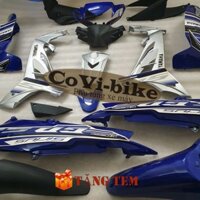 Bộ nhựa áo xe SIRIUS [TẶNG KÈM TEM] nhựa ABS cao cấp MÀU XANH TÍM THAN - B669