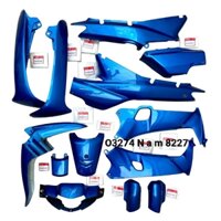 Bộ nhựa dàn áo, võ WAVE ALPHA đời đầu xanh ngọc zin Honda chưa tem