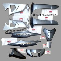 Bộ nhựa dàn áo, võ xe WAVE A, ALPHA 2014-2015 xám zin Honda