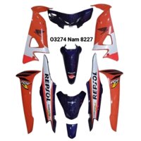 Bộ nhựa dàn áo, võ xe WAVE RS cam zin honda luôn tem repsol